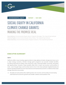 Social Equity in California Climate Change Grants