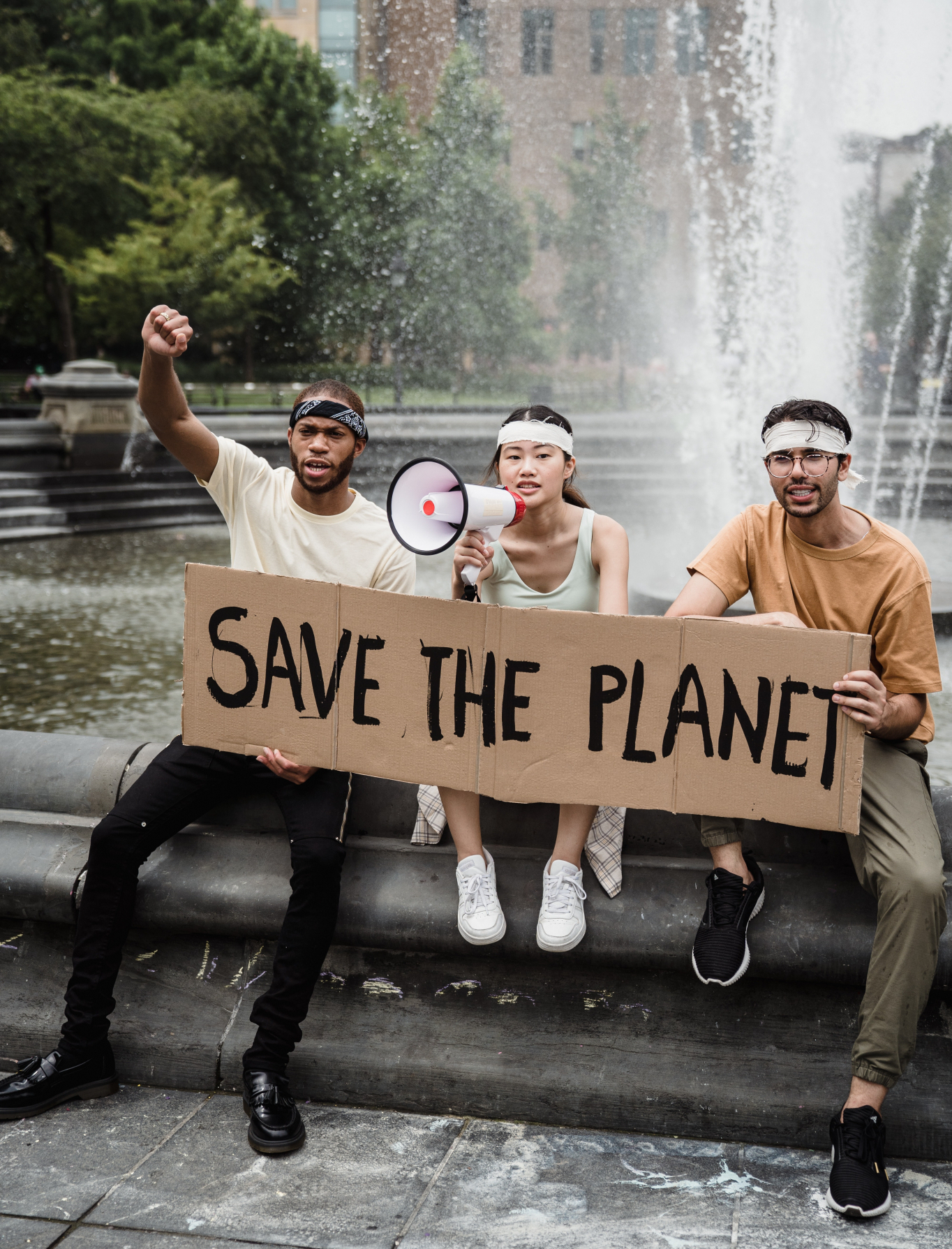 Three climate activists of color